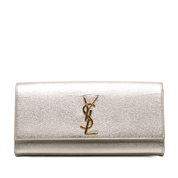 Pre-Loved Saint Laurent Metallic Calfskin Cassandre Clutch - Picture 1 of 12